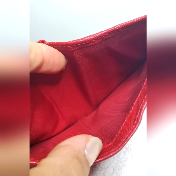 PRADA -Small-wallet Saffiano Leather-red -Perfect conditions-No call-outs - Picture 9 of 15